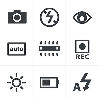 EPS 해외이미지 일러스트 햇빛 카메라 사진촬영 디지털카메라 그늘 심볼 사인 형광등 자동 해외202004 해외일러스트 전등 전자제품 태양 촬영 파일형식 벡터 이미지허브