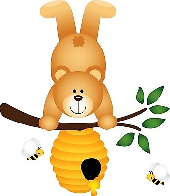 EPS 해외이미지 클립아트 동물 행복 야생동물 일러스트 곰 포유류 자연 그래픽 둥지 만화 벌집 고립 동물상 해외202004 해외일러스트 감정 조형물 생태계 파일형식 벡터 이미지허브