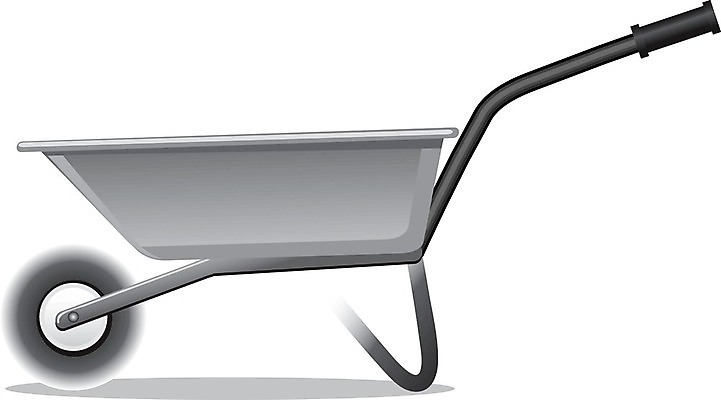 EPS 해외이미지 산업 일러스트 손잡이 금속 정원 카트 수레 장비 바퀴 오브젝트 원예 고립 콘크리트 해외202004 해외일러스트 재질 취미 파일형식 벡터 이미지허브