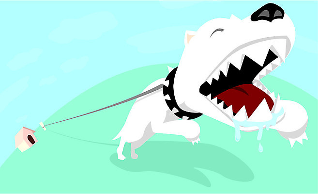 EPS 해외이미지 동물 일러스트 포유류 반려동물 점프 가축 분노 개 위험 위협 주둥이 해외202004 해외일러스트 감정 컨셉 모션 파일형식 벡터 이미지허브