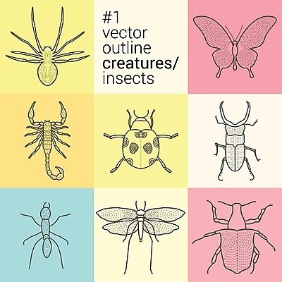 EPS 해외이미지 모양 디자인 실루엣 야생동물 선 나비 곤충 절지류 일러스트 자연 안테나 미술 그래픽 여름 세트 우아함 벌레 상품 스케치 벌 수집 딱정벌레 심볼 오브젝트 사인 그림 생물학 심플 윤곽 무당벌레 개미 나방 고립 모기 해외202004 해외일러스트 동물 계절 교육 컨셉 통신 문화예술 촬영기법 해충 생태계 파일형식 벡터 이미지허브