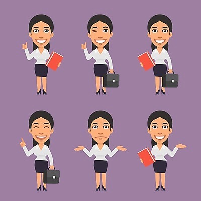EPS 해외이미지 캐릭터 디자인 감정 산업 일러스트 비즈니스 미술 미소 사람 그래픽 세트 여행가방 슬픔 업무 비즈니스우먼 플랫 만화 수집 가득함 오브젝트 클립 폴더 마스코트 캐리커처 해외202004 해외일러스트 일러캐릭터 여자 가방 문화예술 표정 작업 직장인 그림 파일 파일형식 벡터 이미지허브