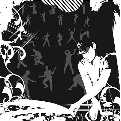 EPS 해외이미지 남자 실루엣 문화 음악 백그라운드 일러스트 사람 성인 소리 콘서트 듣기 엉덩이 롤 목소리 랩 인기 팝 해외202004 해외일러스트 모션 문화예술 촬영기법 신체부위 공연 파일형식 벡터 이미지허브