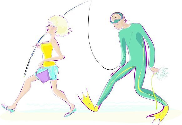 EPS 해외이미지 라이프스타일 여자 남자 행복 스포츠 바다 결혼 2 일러스트 가족 관계 자연 낚시 휴가 함께함 사랑 미소 사람 취미 야외 물 여름 파란색 장비 흰색 잡기 운반 고리 잠수부 유혹 상패 다이빙 낚시꾼 미끼 해외202004 해외일러스트 자연요소 계절 감정 컬러 컨셉 모션 레저 표정 이벤트 생활 수영 전문직 상_우승 생태계 수중스포츠 파일형식 벡터 이미지허브