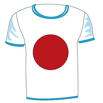 EPS 해외이미지 티셔츠 일러스트 여러명 일본 깃발 직물 심볼 사인 흰배경 전국 해외202004 해외일러스트 아시아 다수 백그라운드 셔츠 사람 흰색 파일형식 벡터 이미지허브