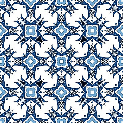 EPS 해외이미지 전통 디자인 패턴 일러스트 벽지 추상 장식 파란색 흰색 포르투갈 타일 묘사 정사각형 모자이크 스페인어 아라베스크 엘리먼트 튀니지 해외202004 해외일러스트 도형 유럽 컬러 무늬 아프리카 파일형식 벡터 이미지허브