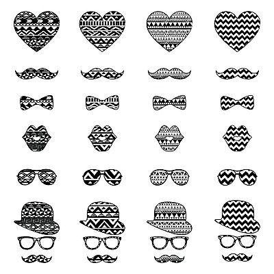 EPS 해외이미지 디자인 리본 안경 백그라운드 일러스트 나비넥타이 추상 키스 사람없음 세트 선글라스 검은색 하트 콧수염 입술 입술모양 엘리먼트 지그재그 스타일 해외202004 해외일러스트 모양 잡화 컬러 무늬 넥타이 수염 신체부위 애정표현 파일형식 벡터 이미지허브