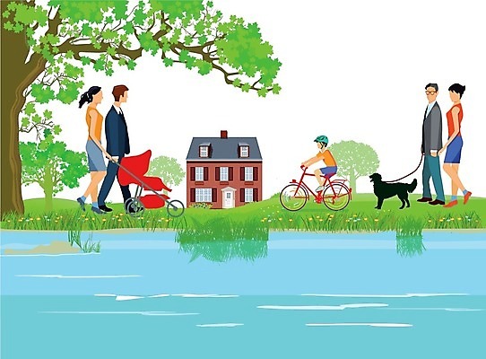 EPS 해외이미지 커플 호수 어린이 일러스트 가족 엄마 휴식 사람 강 해외202004 해외일러스트 컨셉 관계 파일형식 벡터 이미지허브