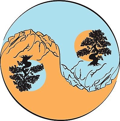 EPS 해외이미지 나무 아시아 종교 선 불교 오렌지 일러스트 자연 산 파란색 태양 일본 야간 명상 반대 분재 해외202004 해외일러스트 자연요소 식물 나라 컬러 과일 생태계 파일형식 벡터 이미지허브