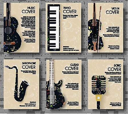 EPS 해외이미지 파도 꽃무늬 일러스트 사람없음 축제 기타 피아노 잡지 색소폰 바이올린 마이크 레이아웃 멜로디 해외202004 해외일러스트 꽃 바다 음향기기 무늬 현악기 간행물 건반악기 목관악기 파일형식 벡터 이미지허브