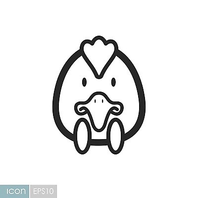 EPS 동물 얼굴 일러스트 사람없음 닭 라인아트 해외202004 국내일러스트 해외일러스트 선 조류 신체부위 파일형식 벡터 이미지허브