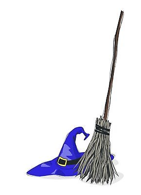 EPS 해외이미지 클립아트 디자인 일러스트 검은색 할로윈 마법사 마술사 낙서 스케치 빗자루 심볼 마녀 마법 그런지 해외202004 해외일러스트 컬러 미술 마술 청소도구 파일형식 벡터 이미지허브