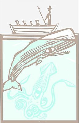 EPS 해외이미지 바다 일러스트 낚시 환경 수확 고래 오징어 사냥 멸종 목판화 해외202004 해외일러스트 농업 포유류 레저 연체동물 수중동물 파일형식 벡터 이미지허브