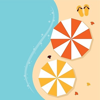 EPS 해외이미지 디자인 백그라운드 일러스트 우산 미술 빨간색 여름 노란색 유행 스타일 해외202004 해외일러스트 계절 컬러 문화예술 파일형식 벡터 이미지허브