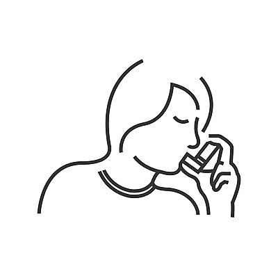 EPS 해외이미지 백인 여자 일러스트 청소년 갈색머리 건강 약 고통 호흡 질병 분무기 천식 해로움 해외202004 해외일러스트 서양인 헤어스타일 감정 컨셉 의학 사람 파일형식 벡터 이미지허브