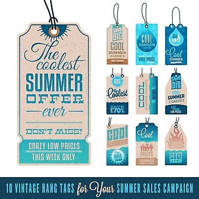 EPS 해외이미지 하늘색 스티커 일러스트 사람없음 여름 세트 꼬리표 라벨 시원함 해외202004 해외일러스트 계절 프레임 파란색 파일형식 벡터 이미지허브