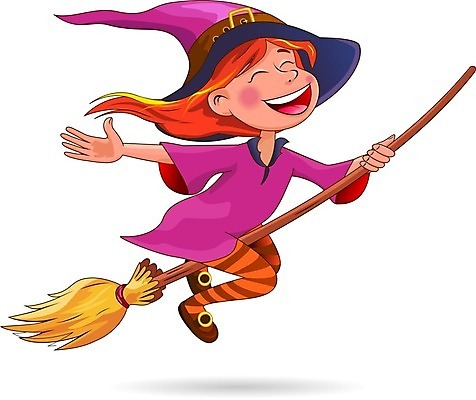 EPS 해외이미지 캐릭터 어린이 분홍색 일러스트 동화 미소 사람없음 할로윈 작음 빗자루 마녀 해외202004 해외일러스트 일러캐릭터 컬러 표정 사람 크기 청소도구 파일형식 벡터 이미지허브
