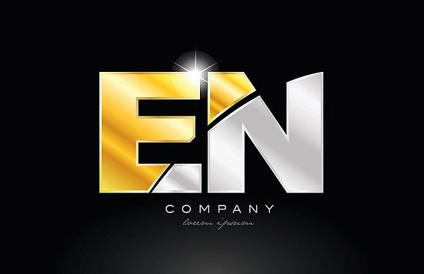 EPS 해외이미지 모양 템플릿 디자인 알파벳 백그라운드 일러스트 회사 비즈니스 금속 검은색 회색 황금 N E 은색 편지 심볼 신분 엘리먼트 활자 해외202004 해외일러스트 영어 컬러 재질 활자판 파일형식 벡터 이미지허브