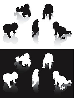 EPS 해외이미지 교육 실루엣 어린이 일러스트 놀이 청춘 유치원 탐험 성장 아기 가르침 작음 속도 호기심 시작 윤곽 기어가기 개발 해외202004 해외일러스트 감정 컨셉 모션 촬영기법 사람 크기 파일형식 벡터 이미지허브