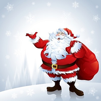 EPS 해외이미지 크리스마스 겨울 일러스트 선물 크리스마스트리 산타클로스 기쁨 잡기 눈송이 만화 가득함 비만 자루 카피스페이스 해외202004 해외일러스트 계절 기념일 감정 모션 눈_날씨 공백 몸매 파일형식 벡터 이미지허브