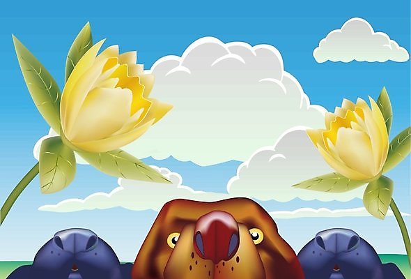 EPS 해외이미지 클립아트 동물 구름 꽃 백그라운드 일러스트 하늘 날씨 미술 풍경 초록색 파란색 세트 3D 튤립 흰색 황금 개 언덕 냄새 장면 부드러움 솜털 구걸 해외202004 해외일러스트 자연요소 식물 컬러 포유류 문화예술 감각 디지털합성 파일형식 벡터 이미지허브