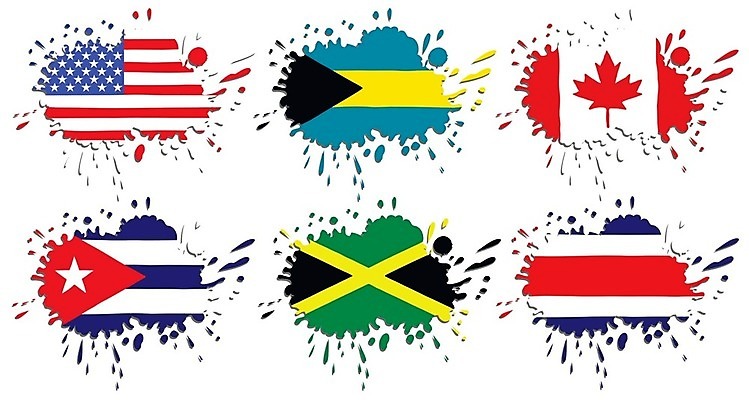 EPS 해외이미지 별 문화 여행 캐나다 일러스트 사람 여러명 물 미국 페인트 깃발 점 떨어짐 심볼 사인 뉴욕 북쪽 쿠바 몬트리올 토론토 애국심 로스앤젤레스 바하마 벤쿠버 봉황 시카고 아바나 워싱턴 자메이카 코스타리카 해외202004 해외일러스트 자연요소 다수 컨셉 북아메리카 중앙아메리카 방향 파일형식 벡터 이미지허브