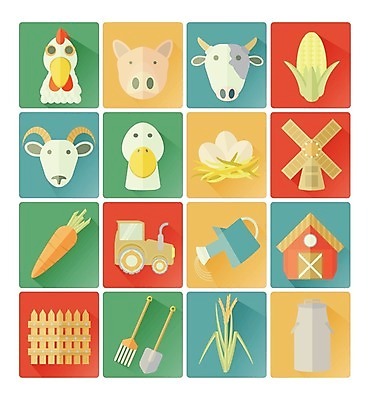 EPS 해외이미지 식물 동물 음식 농업 채소 일러스트 자연 옥수수 농가 농장 계란 치킨 당근 물뿌리개 우유 수확 성장 공구 양 돼지 소 낟알 밀 심볼 트랙터 양고기 밭일 쇠스랑 암탉 해외202004 해외일러스트 산업 포유류 유제품 곡류 뿌리채소 육류 알 도구 닭 농기계 암컷 생태계 특수차량 닭고기요리 파일형식 벡터 이미지허브