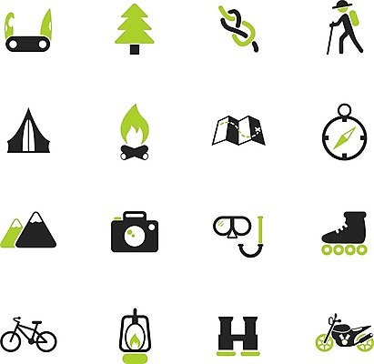 EPS 해외이미지 신발 지도 일러스트 고글 산 사람모양 텐트 사람없음 초록색 카메라 자전거 망원경 캠핑 오토바이 램프 나침반 모닥불 등산객 매듭 전나무 맥가이버칼 해외일러스트 모양 나무 컬러 불 레저 조명 캠핑도구 전자제품 바이크 등산 칼 파일형식 벡터 이미지허브