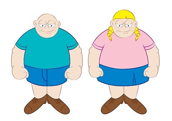 EPS 해외이미지 어린이 일러스트 건강 소년 몸무게 만화 비만 문제 해외202004 해외일러스트 남자 사람 몸매 파일형식 벡터 이미지허브