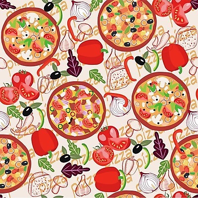 EPS 해외이미지 디자인 패턴 토마토 채소 일러스트 재료 양파 치즈 파프리카 피자 패스트푸드 마늘 사람없음 버섯 신선 올리브 오레가노 칠리고추 피자집 해외202004 해외일러스트 열매 무늬 고추 유제품 서양음식 상점 인스턴트 파일형식 벡터 이미지허브