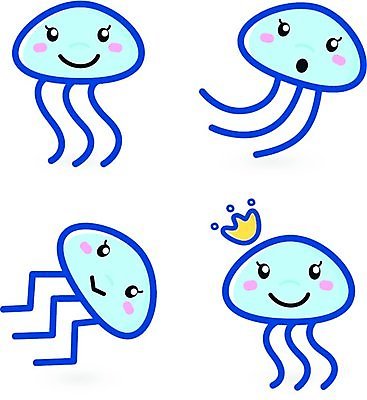 EPS 해외이미지 클립아트 동물 캐릭터 디자인 행복 감정 바다 포즈 일러스트 왕관 어류 미술 미소 여름 파란색 세트 수중 수영 흰색 그리기 그룹 왕 만화 수집 심볼 해산물 그림 심플 젤리 해파리 고립 마스코트 소금물 해외202004 해외일러스트 일러캐릭터 계절 컬러 모션 문화예술 디저트 표정 수중동물 수상스포츠 자포동물 파일형식 벡터 이미지허브