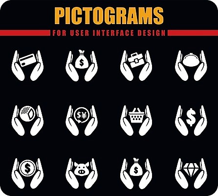 EPS 해외이미지 손 실루엣 돈 일러스트 비즈니스 픽토그램 동전 흰색 보호 보석 심볼 사인 환율 보험 해외202004 해외일러스트 컬러 컨셉 촬영기법 신체부위 경제 재산 광석 파일형식 벡터 이미지허브