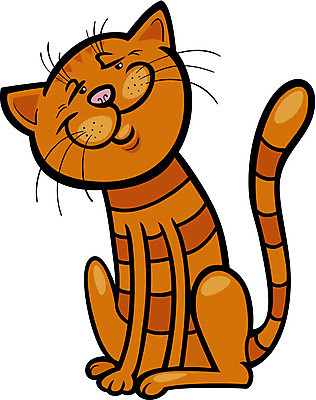 EPS 해외이미지 일러스트 앉기 사람없음 귀여움 고양이 만화 해외일러스트 컨셉 포유류 모션 반려동물 파일형식 벡터 이미지허브