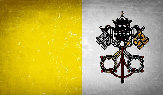 EPS 해외이미지 디자인 배너 기독교 종교 일러스트 열쇠 노란색 이탈리아 천주교 흰색 깃발 역사 로마 심볼 사인 정사각형 휘장 교황 해외202004 사도궁 해외일러스트 도형 유럽 컬러 궁전 바티칸 파일형식 벡터 이미지허브