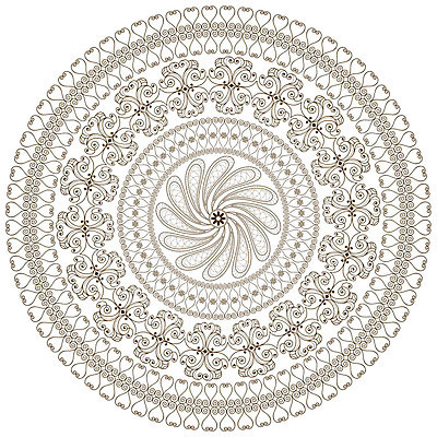 EPS 해외이미지 디자인 백그라운드 일러스트 추상 사람없음 원형 화려 라인아트 대칭 만다라 살구색 해외202004 해외일러스트 도형 선 컬러 컨셉 무늬 파일형식 벡터 이미지허브