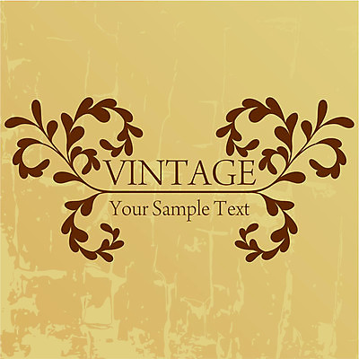 EPS 해외이미지 백그라운드 잎 일러스트 타이포그라피 사람없음 노란색 빈티지 잎줄기 해외202004 해외일러스트 식물 문자 줄기 컬러 컨셉 파일형식 벡터 이미지허브