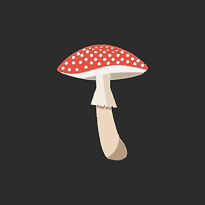 EPS 해외이미지 클립아트 줄기 백그라운드 일러스트 빨간색 갈색 검은색 버섯 흰색 원형 고도 그림 베일 식용 캡모자 해외202004 해외일러스트 도형 식물 모자 컬러 파일형식 벡터 잡화 이미지허브