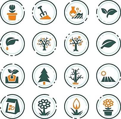 EPS 해외이미지 나무 식물 디자인 꽃 음식 잎 꽃무늬 밭 일러스트 자연 씨앗 물 세트 픽토그램 정원 흙 봄 성장 가을 낟알 삽 심볼 유기농 원예 분무기 땅파기 모종 파종 해외202004 해외일러스트 자연요소 웰빙 계절 무늬 농업 취미 농사 생태계 파일형식 벡터 이미지허브