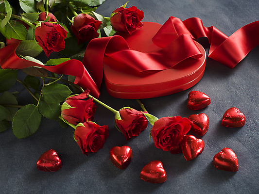 포토 JPG 해외이미지 리본 회색배경 발렌타인데이 사람없음 선물상자 하이앵글 장미 초콜릿 하트 오브젝트 해외포토 모양 꽃 뷰포인트 백그라운드 데이이벤트 디저트 선물 상자 회색 파일형식 이미지허브
