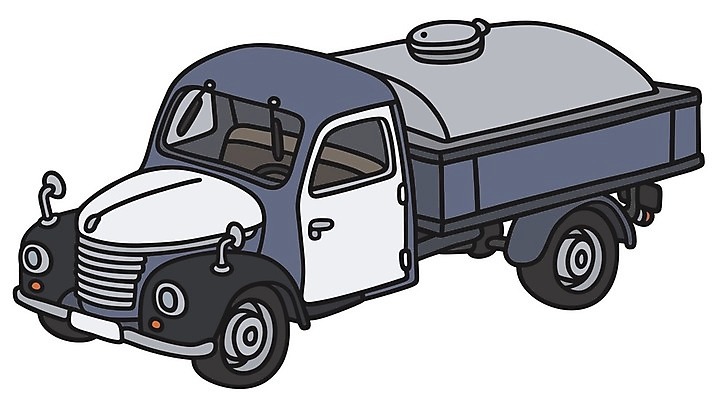 EPS 해외이미지 일러스트 자동차 사람없음 파란색 빈티지 클래식 복고 연료 클래식카 탱크로리 해외202004 해외일러스트 육상교통 컬러 컨셉 승용차 화물차 파일형식 벡터 이미지허브