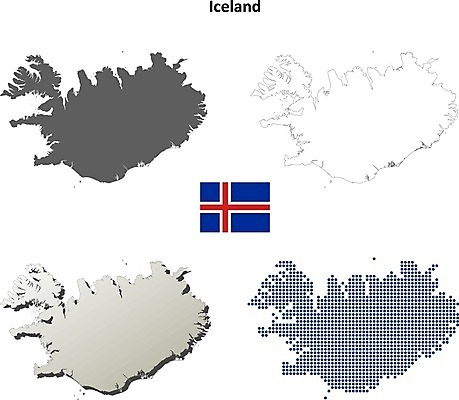 EPS 해외이미지 실루엣 지도 일러스트 아이슬란드 3D 공백 경계선 빙하 윤곽 영토 모자이크 고립 디테일 해외202004 해외일러스트 유럽 선 촬영기법 디지털합성 경계 파일형식 벡터 이미지허브