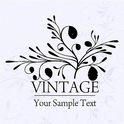 EPS 해외이미지 백그라운드 잎 일러스트 타이포그라피 사람없음 검은색 빈티지 연보라색 잎줄기 해외202004 해외일러스트 식물 문자 줄기 컬러 컨셉 보라색 파일형식 벡터 이미지허브