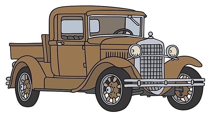 EPS 해외이미지 일러스트 자동차 사람없음 갈색 빈티지 클래식 복고 클래식카 해외202004 해외일러스트 육상교통 컬러 컨셉 승용차 파일형식 벡터 이미지허브