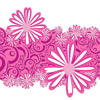 EPS 해외이미지 꽃 분홍색 백그라운드 패턴 일러스트 데이지 긍정 해외202004 해외일러스트 식물 컬러 컨셉 무늬 파일형식 벡터 이미지허브