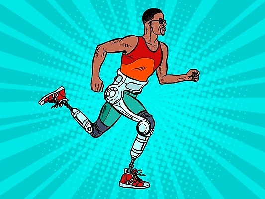 EPS 해외이미지 라이프스타일 남자 스포츠 백그라운드 일러스트 건강 사람 인종 야외 달리기 운동 검은색 경기장 장비 결심 장애인 연습 무릎 문제 장애 달리기선수 보철 선로 양발 운동가 인공 전력질주 해외202004 해외일러스트 컬러 컨셉 스포츠시설 모션 생활 신체부위 육상선수 파일형식 벡터 이미지허브