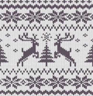 EPS 해외이미지 디자인 겨울 패턴 일러스트 눈꽃 사람없음 크리스마스트리 회색 루돌프 뜨개질 해외202004 해외일러스트 계절 컬러 크리스마스 무늬 사슴 눈_날씨 취미 파일형식 벡터 이미지허브