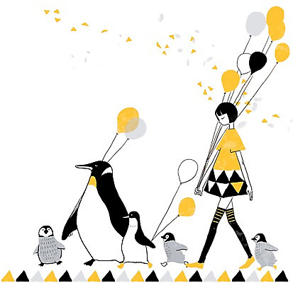PSD 동물 여자 여유 여러마리 일러스트 함께함 한명 사람 성인 펭귄 풍선 소통 여자만 여자한명만 성인여자만 성인만 국내일러스트 1 감정 다수 컨셉 조류 파일형식