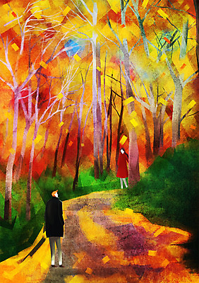 주간 PSD 나무 식물 커플 계절 여자 남자 단풍 낙엽 데이트 일러스트 단풍나무 사람 풍경 성인 야외 두명 가을 은행나무 성인만 국내일러스트 자연요소 잎 관계 파일형식