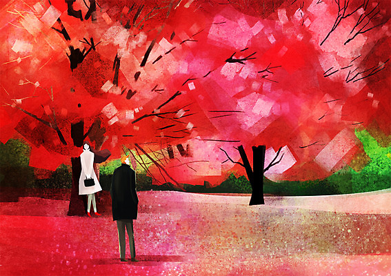 주간 PSD 나무 식물 커플 계절 여자 남자 단풍 낙엽 데이트 일러스트 단풍나무 사람 풍경 성인 야외 두명 가을 은행나무 성인만 국내일러스트 자연요소 잎 관계 파일형식