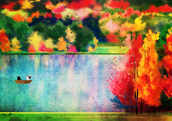 주간 PSD 나무 식물 커플 계절 여자 남자 호수 단풍 낙엽 데이트 일러스트 단풍나무 산 사람 풍경 성인 야외 두명 가을 은행나무 선박 성인만 국내일러스트 자연요소 수상교통 잎 관계 파일형식